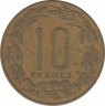 Монета. Экваториальная Африка (КФА). 10 франков 1967 год. рев.