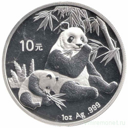 Монета. Китай. 10 юаней 2007 год. Панда.