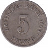 Монета. Германская империя. 5 пфеннигов 1903 год. (J).