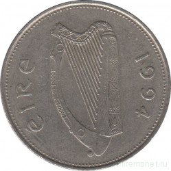 Монета. Ирландия. 1 фунт 1994 год.