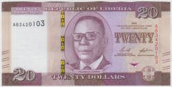 Банкнота. Либерия. 20 долларов 2022 год. Тип W39.