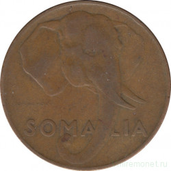 Монета. Сомали. 10 чентезимо 1950 год.