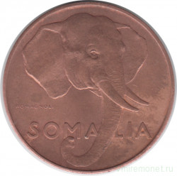 Монета. Сомали. 10 чентезимо 1950 год.
