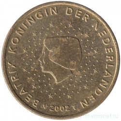 Монета. Нидерланды. 50 центов 2002 год.