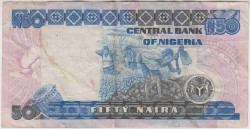 Банкнота. Нигерия. 50 найр 2005 год.
