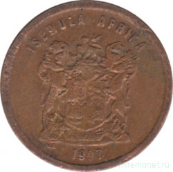 Монета. Южно-Африканская республика (ЮАР). 1 цент 1997 год.