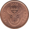 Монета. Южно-Африканская республика (ЮАР). 5 центов 2006 год. ав.