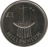 Аверс. Монета. Ирландия. 1 фунт 2000 год. Миллениум.