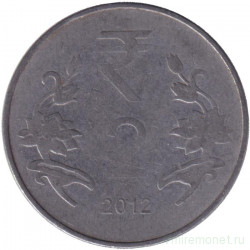 Монета. Индия. 2 рупии 2012 год. Без отметки монетного двора.
