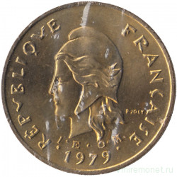 Монета. Новые Гебриды (Вануату). 2 франка 1979 год.