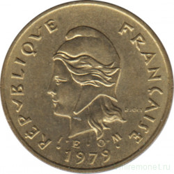 Монета. Новые Гебриды (Вануату). 2 франка 1979 год.