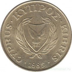 Монета. Кипр. 5 центов 1985 год.