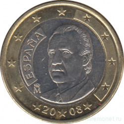 Монета. Испания. 1 евро 2008 год.