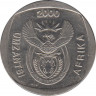 Монета. Южно-Африканская республика (ЮАР). 2 ранда 2000 год. Новый тип. ав.