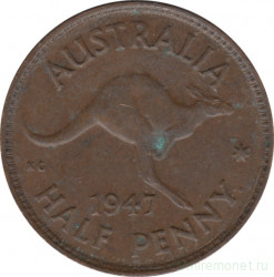 Монета. Австралия. 1/2 пенни 1947 год.
