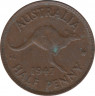 Монета. Австралия. 1/2 пенни 1947 год. ав.