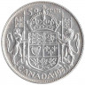 Монета. Канада. 50 центов 1951 год.  