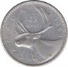 Монета. Канада. 25 центов 1962 год. ав.