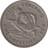 Монета. Новая Зеландия. 1 шиллинг 1960 год. ав.