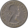 Монета. Новая Зеландия. 1 шиллинг 1960 год. рев.
