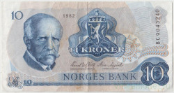 Банкнота. Норвегия. 10 крон 1982 год. Тип 36c.