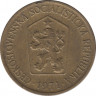  Монета. Чехословакия. 1 крона 1971 год. ав.
