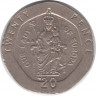Монета. Гибралтар. 20 пенсов 2003 год.