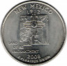 Монета. США. 25 центов 2008 год. Штат № 47 Нью-Мексико.