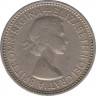  Монета. Великобритания. 1 шиллинг (12 пенсов) 1953 год. Английский. рев.