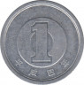 Монета. Япония. 1 йена 1992 год (4-й год эры Хэйсэй). ав.