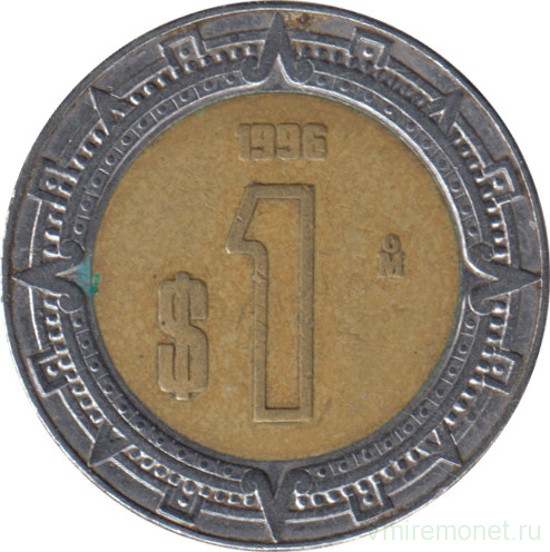 Монета. Мексика. 1 песо 1996 год.