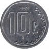 Монета. Мексика. 10 сентаво 1993 год. ав.
