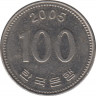 Монета. Южная Корея. 100 вон 2005 год. ав.