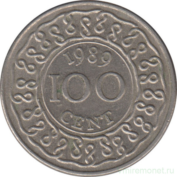 Монета. Суринам. 100 центов 1989 год.