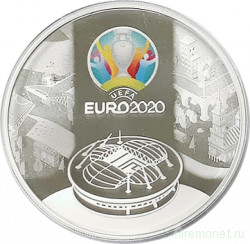 Монета. Россия. 3 рубля 2021 год. Чемпионат Европы по футболу 2020.