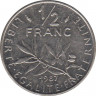 Монета. Франция. 0,5 франка 1987 год. ав.
