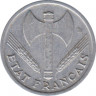 Монета. Франция. 50 сантимов 1942 год. Монетный двор - Париж. Правительство Виши. рев.