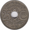 Монета. Франция. 25 сантимов 1931 год. ав.