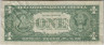 Банкнота. США. 1 доллар 1957 год. Синяя печать. B. Знак * - серия замещения.Тип 419b. рев.
