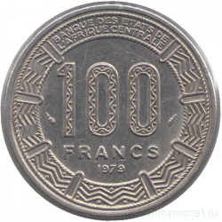 Монета. Центрально-африканская республика. 100 франков 1979 год.