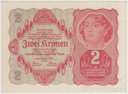 Банкнота. Австрия. 2 кроны 1922 год. Тип 74.