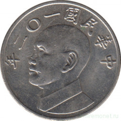 Монета. Тайвань. 5 долларов 2013 год. (102-й год Китайской республики).