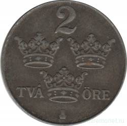 Монета. Швеция. 2 эре 1948 год.