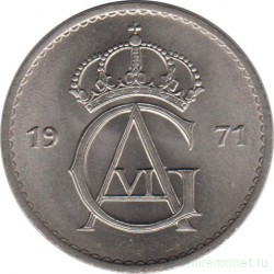 Монета. Швеция. 50 эре 1971 год.