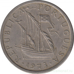Монета. Португалия. 5 эскудо 1973 год.