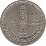 Монета. Гватемала. 10 сентаво 1983 год. рев.