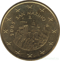 Монета. Сан-Марино. 50 центов 2005 год.