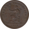 Монета. Британская Гвиана. 1 штивер 1838 год. Частный выпуск. ав.