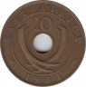 Монета. Британская Восточная Африка. 10 центов 1941 год. I. ав.