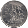 Монета. Новая Зеландия. 50 центов 2009 год.